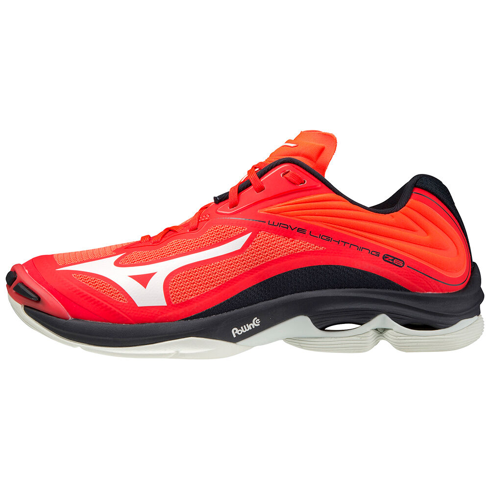 Mizuno Men's Wave Lightning Z6 Volleyball Shoes Orange/White/Blue (V1GA200063-RCN)